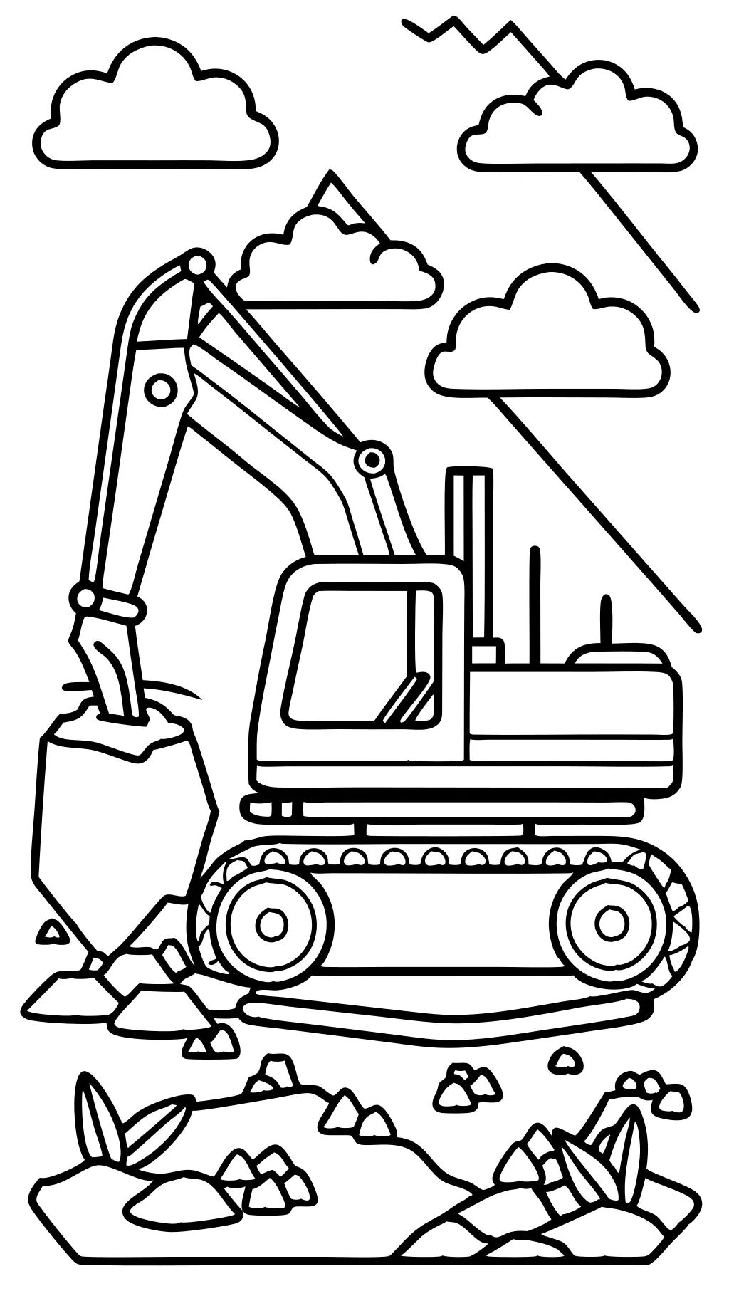 excavator coloring pages